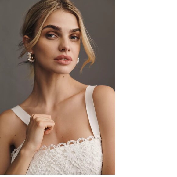 By Anthropologie Saylor Verena Lace Mini Dress M  new with tag nwt - Picture 6 of 9